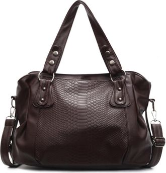 Generic Women PU Leather Large Capacity Tote Bags Adjustable Strap for Daily Use(Coffee) (Coffee)