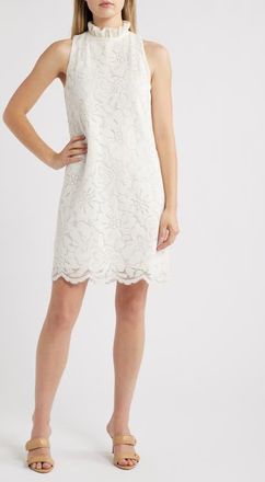 Anne Klein Floral Lace Shift Dress in Anne White at Nordstrom, Size 12P