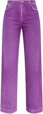 Dolce & Gabbana Jeans met uitlopende pijpen - Dames - Regular Fit Jeans - Paars - XS - Katoen - Jeans