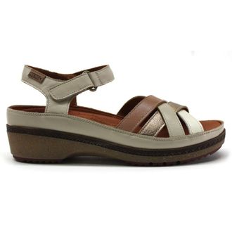 Pikolinos Granada W0W-1969C2 Leather Womens Hook and loop Sandals - Marfil - Size:UK 8-8.5