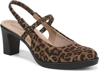 Life Stride Evoke Slingback Mary Jane Platform Pump in Brown Multi at Nordstrom, Size 7.5