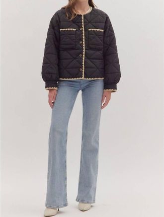 Entro Bronwyn Quilted Jacket In Black