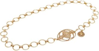 Chloé Cintura con logo inciso - Oro