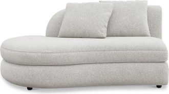 Castlery Fable Left Chaise Customized, (Performance Boucle) Light Grey, Spill Resistant, Ultra Deep Seats for Castlery Chairs