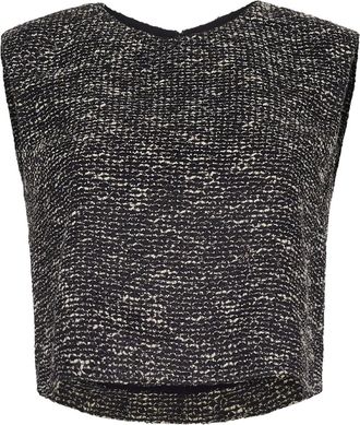 Adam Lippes Mercer tweed top - Zwart