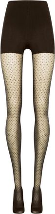 Wolford Control Dots Tights - Dames - Pantys - Bruin - L - Wol - Ondergoed