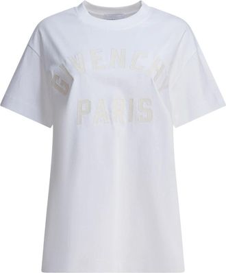 Givenchy Wit T-shirt Stijlvol & veelzijdig - Dames - T-shirts - Wit - M - Katoen - Tops