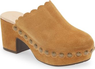 Chocolat Blu Gemini Platform Clog in Tan Suede at Nordstrom, Size 10