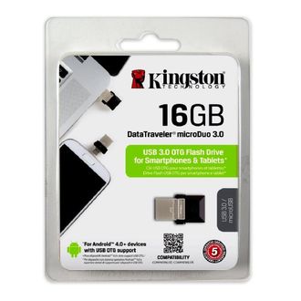 Trade Shop Trade Shop - Kingston Pen Drive 16 Gb Con Attacco Usb 3.0/microusb Smartphone Tablet Duo-16gb