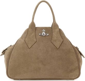 Vivienne Westwood Dove Grey Suede Medium Yasmine Handbag