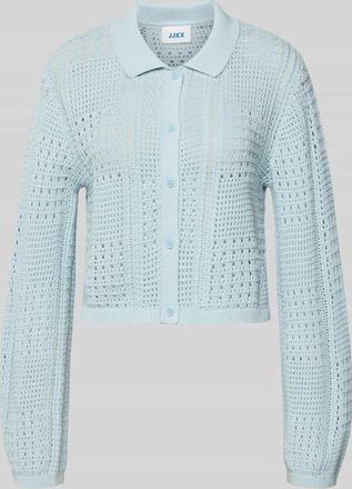 Jack & Jones Regular Fit Cardigan mit Polokragen Modell Sue in Hellblau, Gr&ouml;&szlig;e XL