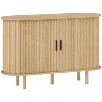 HOMCOM Aparador de sal&oacute;n 120x40x78 cm roble