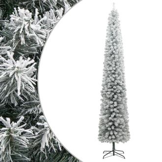 vidaXL &Aacute;rbol Navidad Estrecho Con Soporte Y Nieve Artificial Pvc 270cm Vidaxl