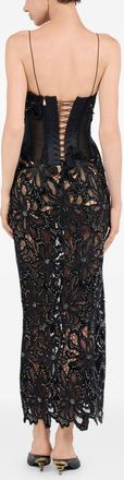 Roberto Cavalli Womens Dress Black Lace Bustier Polyester