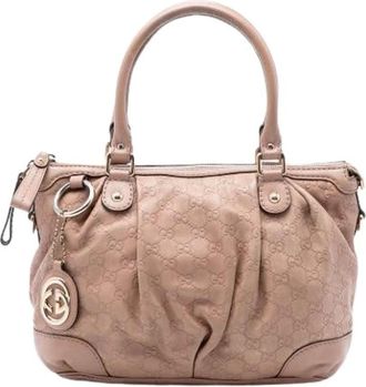 Gucci Pre-owned Handbags, female, Brown, Size: ONE SIZE Pre-owned Sukey Satchel