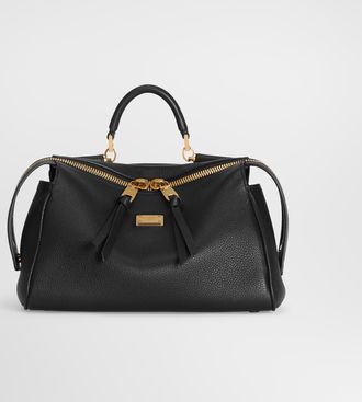Dolce & Gabbana Vittoria Handbag In Calfskin - Woman Shoulder And Crossbody Bags Black Onesize