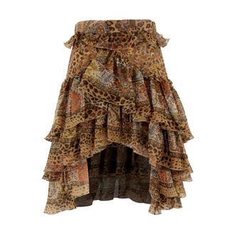 Etro Etro, Short Skirts, female, Multicolor, Size: XS Flounce Skirt