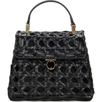 Cult Gaia Sybil Rattan Crossbody Satchel in Black at Nordstrom