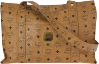 MCM Pre-owned Tote Bags, female, Brown, Size: ONE SIZE Pre-owned Plastic Shoulder Bag