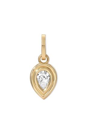 Adina Reyter Groovy Diamond Pear Charm in Yellow Gold at Nordstrom