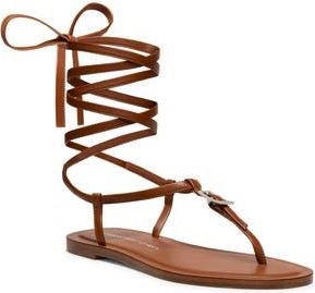 Stuart Weitzman Georgie Ankle Wrap Sandal in Bridle Brown at Nordstrom Rack, Size 7.5