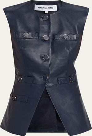 Veronica Beard Tamara Leather Vest