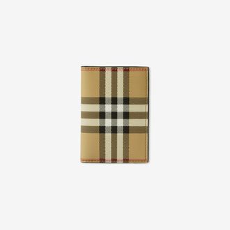Burberry Check Folding Card Case