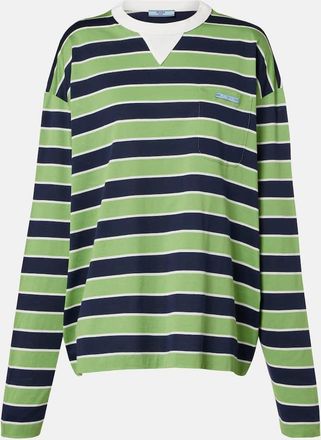 Prada Striped cotton jersey T-shirt