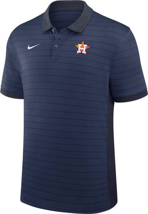 Nike Houston Astros Authentic Collection Striped Victory Nike Mens Dri-FIT MLB Polo in Blue | 03BG0GJ5HUS-P81