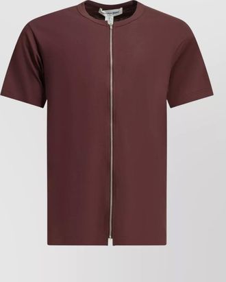 Comme Des Gar&ccedil;ons zip detail crew neck short sleeve shirt