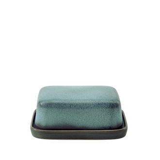 Villeroy & Boch Lave Glace Covered Butterdish in Blue Green at Nordstrom