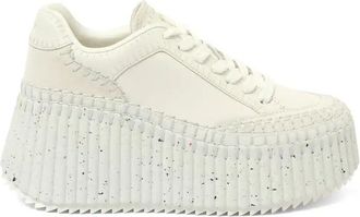 Chloé Nama Sneakers - Womens - Calf Leather/Calf Suede/Rubber/Polyethylene Vinyl Acetate (PEVA)