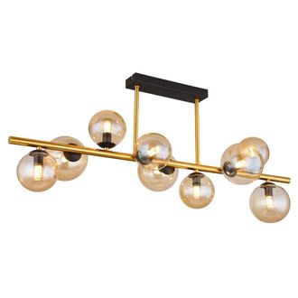 Globo Lighting Plaf&oacute;n - Riha - Dorado - Vidrio - L&aacute;mpara De Vidrio De