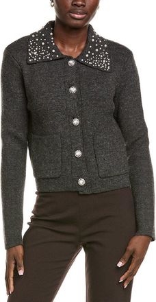 endless rose Endless Rose Pearl-Embellished Collar Cardigan