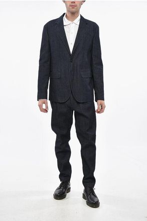 Dsquared2 Abito 2 Bottoni NEW YORK in Denim Due Spacchi taglia 52