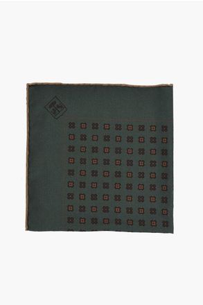 Corneliani Patterned Silk Pocket Square size Unica