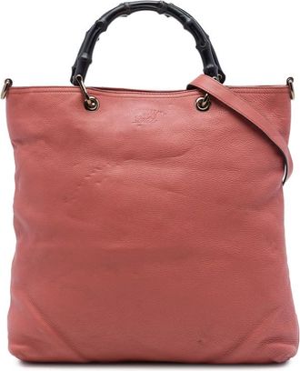 Gucci Pre-owned Gucci Tall Calfskin Bamboo Shopper Tote Ladies DSCWKOPPFZIYLIVI