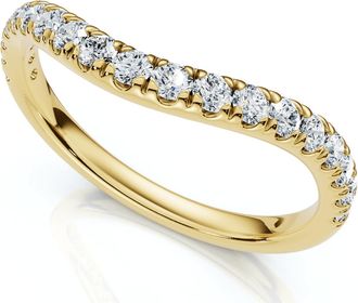 Pompeii3 30Ct Curved Diamond Wedding Anniversary Ring 14k Gold or Platinum Lab Grown