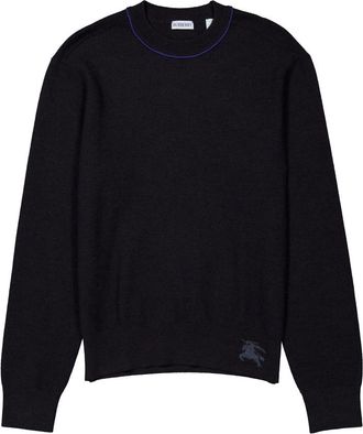 Burberry EKD Embroidered Wool-Blend Sweater, Size Small