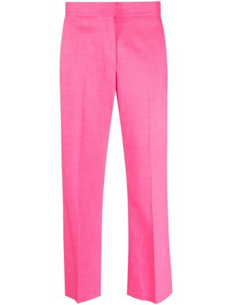 Msgm high-waist cropped trousers - Pink