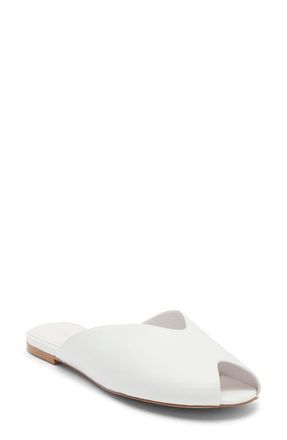 Jeffrey Campbell Indwell Peep Toe Slide Sandal in White at Nordstrom, Size 8.5