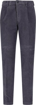 Incotex Grey Cotton Straight-Leg Pants