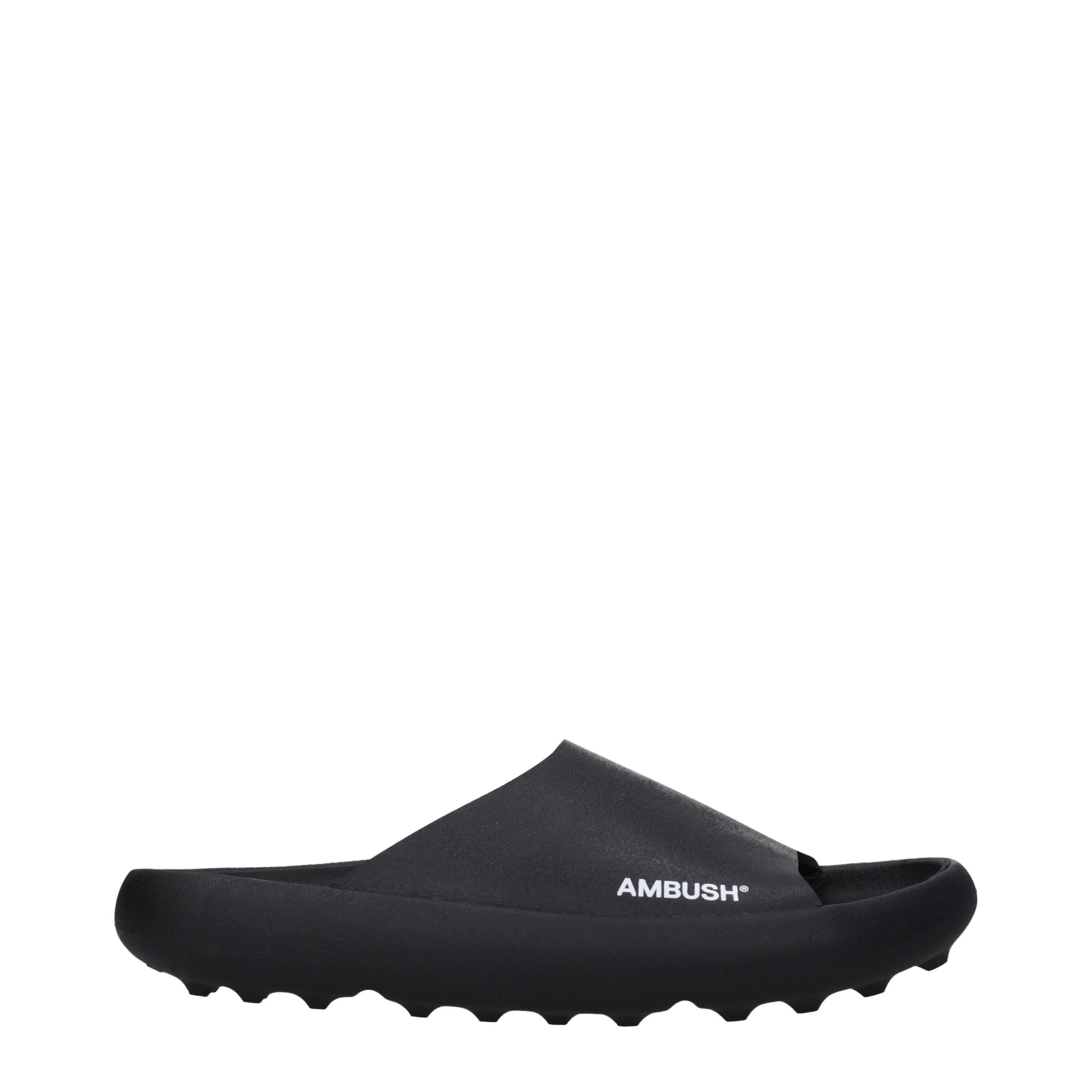 サンダル Ambush BMIC005S23MAT001 Slides Ambush Quilted leather slide sandals for Men - Black in UAE