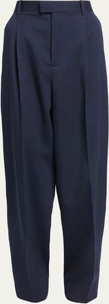 パンツ BOTTEGA VENETA SS24 Dark blue twill pant (743608VKIS0 4140) Bottega Veneta Light Cotton Twill Trousers | Saks Fifth Avenue