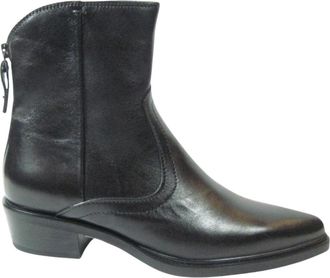 Mjus L89210 Enkellaarsjes - Dames - Schoenen - Zwart - Maat: 38 EU Leer