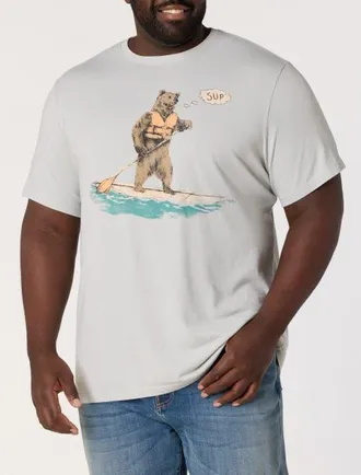Lucky Brand Big & Tall Sup Bear T-Shirt in Green at Nordstrom, Size Xxx-Large