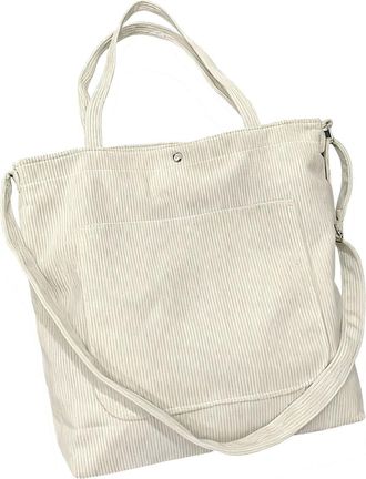 Generic Womens Corduroy Shoulder Bag, Casual Underarm Bag, Hobo Tote Bag, Adjustable Shoulder Strap, Magnetic Closure and Double Handles, Applies to Daily Com