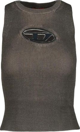 Diesel Truien & Vesten, Dames, Bruin, S, Polyester, Mouwloze Top Viscose Polyester Tank