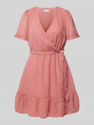 Vila Minikleid mit V-Ausschnitt Modell MICHELLE in Altrosa, Gr&ouml;&szlig;e 44