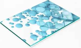 OEM Tabla De Servir De Cristal Para Cocina Con Gr&aacute;ficos Abstractos De Esferas, 80 X 52 Cm